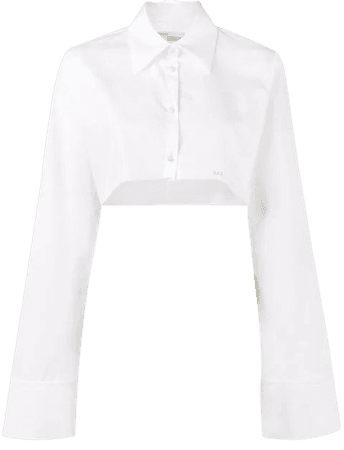 Off-White Cropped Buttoned Shirt - Farfetch