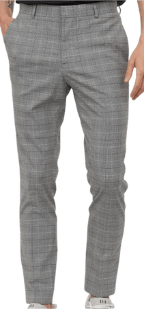 grey plaid pants