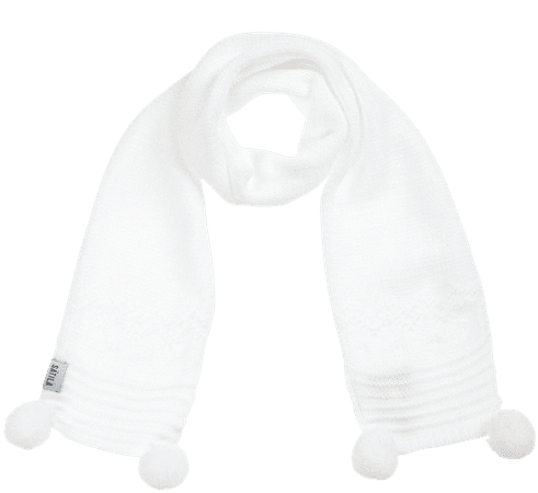 white knotted scarf