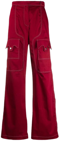 Thebe Magugu utility cargo pants - Red