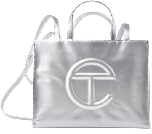 Medium Shopping Bag - Silver – shop.telfar