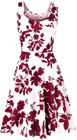 Amazon.com: SteagonerWomen's Summer Dress Sleeveless Vintage Casual Floral Print High Waist A Line Midi Dress for Legging Sundress: Clothing