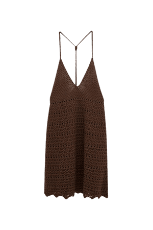 Strappy crochet mini dress - pull&bear