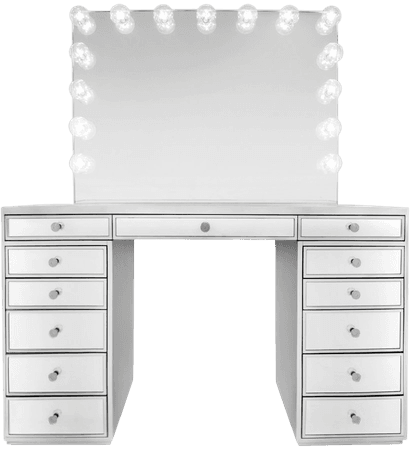 SlayStation® Premium Mirrored Vanity Table • Impressions Vanity Co.