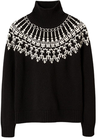 Fair Isle Merino Wool Turtleneck Sweater