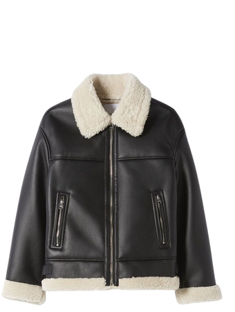 Long faux leather double-faced jacket - Jackets - Woman | Bershka