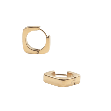 Geometry square small chunky gold huggie hoop earrings for womenstainless steel hinged hoop earrings minimalist fashion 2020|Hoop Earrings| - AliExpress