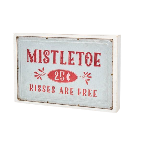 Mistletoe 25 Cents Kisses Are Free Decorative Sign - Wondershop™ : Target