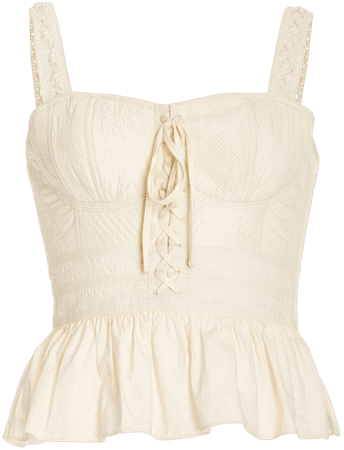 Orla Silk-Cotton Corset Top By Ulla Johnson | Moda Operandi