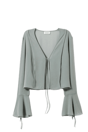 Violet Chiffon Blouse - Grey - Shirts & blouses - Weekday WW