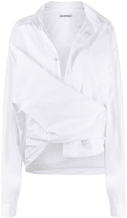 Balenciaga Oversized Wrap Shirt - Farfetch