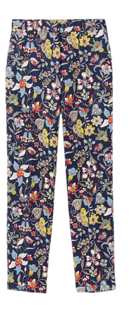 Carrie Printed Trousers - French Navy, Tropic Florals | Boden US