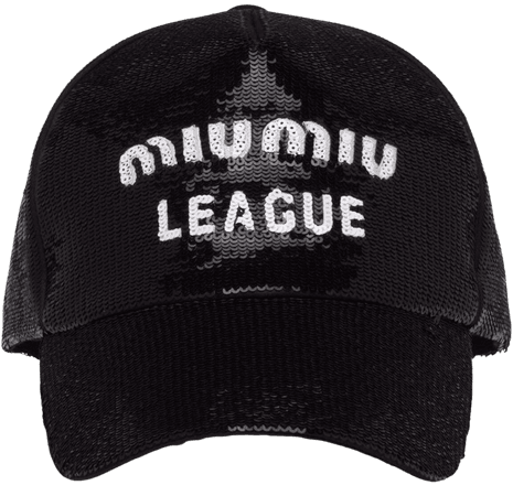 Shop Miu Miu sequin-embellished baseball cap with Express Delivery - FARFETCH