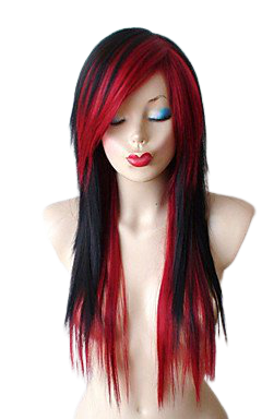 black wine red scene hairstyle wig emo long straight black hair wig for daytime use or cosplay wig heat resistant 5880771 2019 – $24.99