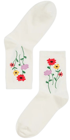 Print socks - White - Socks & Tights - Monki WW