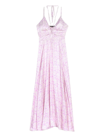 Openwork patterned maxi dress - Dresses | Maje