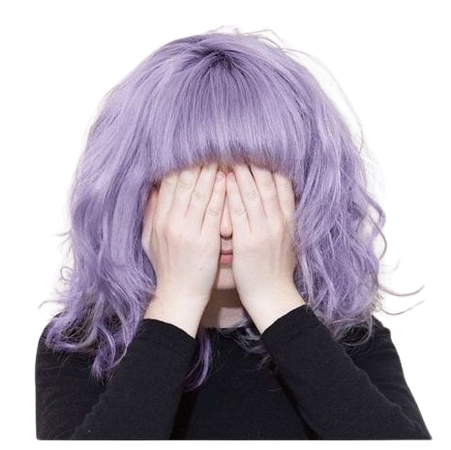 See No Evil: Adorable Wavy Lilac Lob with Full Bangs | Hair styles, Lilac hair, Dyed hair
