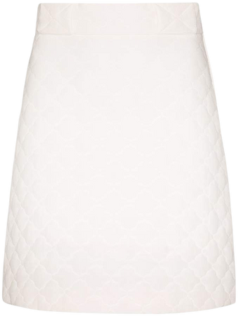 quilted silk mini skirt