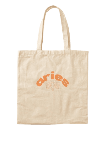 aries orange tote bag - pinterest