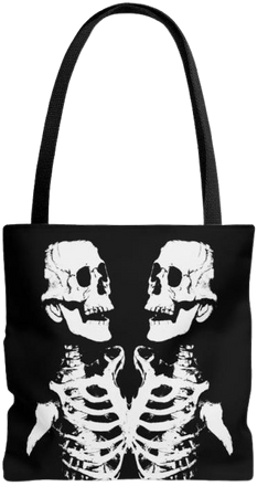 Together Forever Tote Bag Conjoined Skeletons Gothic Macabre | Etsy