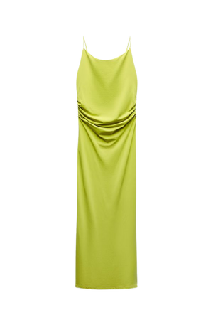 SHAPING LONG DRESS - Lime green | ZARA United States