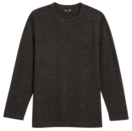 heather black alpaca knitted tunic