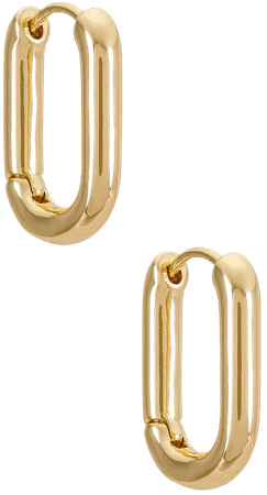 Natalie B Jewelry Uma Huggies in Gold | REVOLVE
