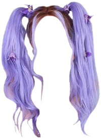 Purple Twin Ponytails Hair PNG