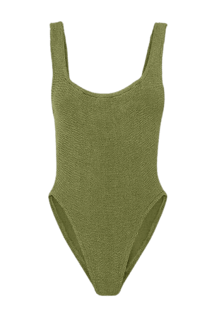 Seersucker Swimsuit - Sage green