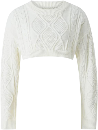 Women Y2k Knitted Crop Tops Long Sleeve Crochet Knit Shrug Sweater