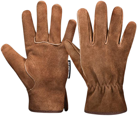 Leather Safety Work Gloves Gardening Carpenter Thorn Proof Truck Driving for Mens and Womens Waterproof heavy duty (Large, 3 Pairs Brown): Amazon.com: Tools & Home Improvement