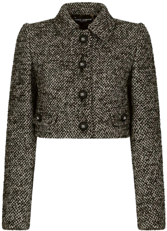 Dolce & Gabbana Cropped Tweed Jacket - Farfetch