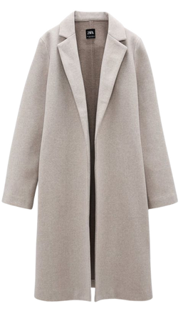 Zara beige longline coat