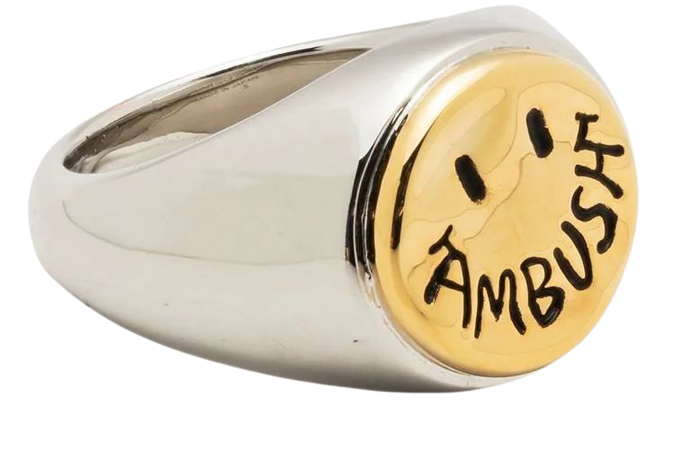 AMBUSH smiley-facer Signet Ring