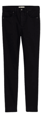 10" High-Rise Skinny Jeans in Black Frost: Instacozy Edition