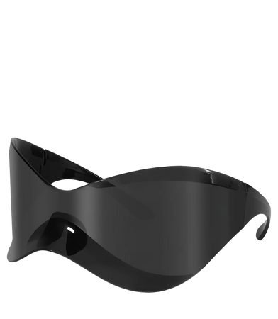 futuristic black sunglasses
