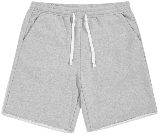 Sale | Guys Heathered Gray Drawstring Athletic Shorts | ROMWE USA