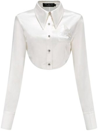 White Millie Crop Top Shirt – Nana Jacqueline
