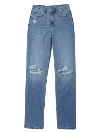 AE Ripped Highest Waist Baggy Straight Jean