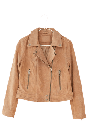 BLANKNYC Act Natural Suede Moto Jacket | Urban Outfitters