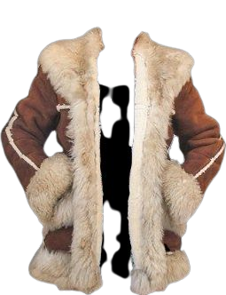 70s brown fur lined jacket