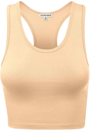 HATOPANTS Women's Cotton Racerback Basic Crop Tank Tops at Amazon Women’s Clothing store
