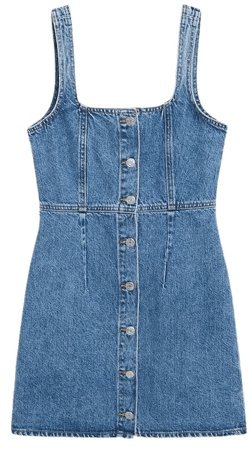 Mini denim dress - Classic blue - Mini dresses - Monki WW