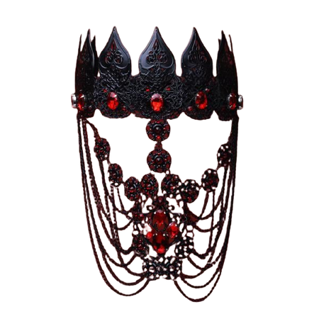 EUDO Mask Crown, Black Crown, Black Gothic Crown - olenagrin