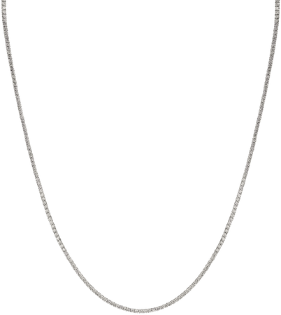 Lab Grown Diamond Tennis Necklace 1.8mm White Gold | Mejuri