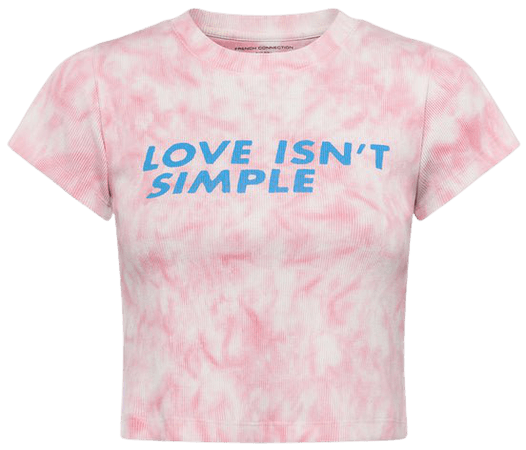 Love Isn't Simple Babyfit Tee Pink Tie Dye– French Connection US