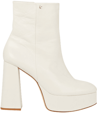 Larroudé Dolly Leather Platform Ankle Boots | INTERMIX®