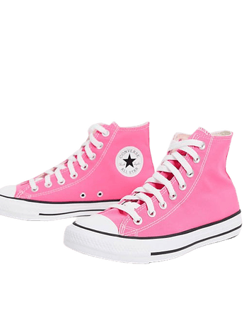 Converse Chuck Taylor All Star Hi canvas sneakers in hyper pink | ASOS