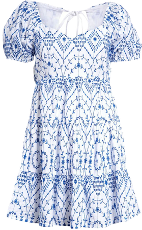 Topshop Embroidery Open Back Cotton Dress | Nordstrom