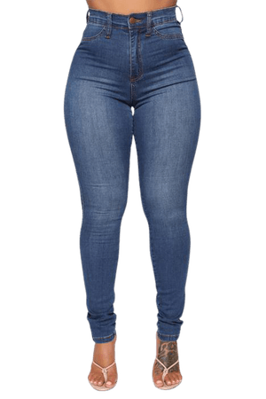 *clipped by @luci-her* Modern High Rise Skinny Jeans - Medium Blue, Jeans | Fashion Nova